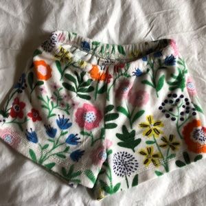 Mini Boden Towelling Shorts in Flower Print, Sz 3T